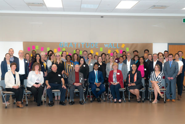 Partners representing the Brampton/Etobicoke and Area Ontario Health Team come together to recognize recent milestones – including completion of a full application and visit with Ministry of Health representatives and external reviewers.